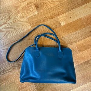 Women’s Teal Italian Leather Satchel Bag